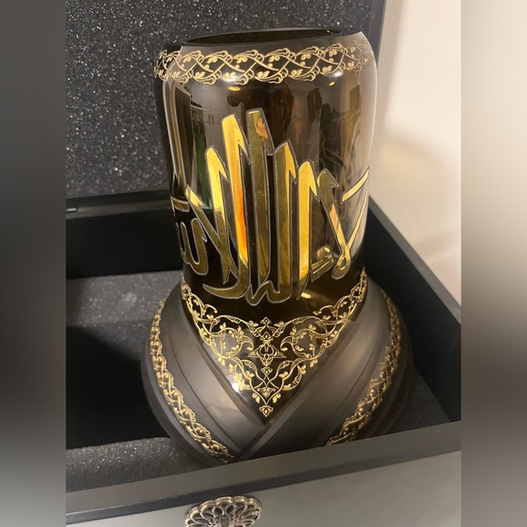 Pasabahce Hand Made Glass 24 K Gold Neck Limited Edition , Made in Turkey - Picture 11 of 14